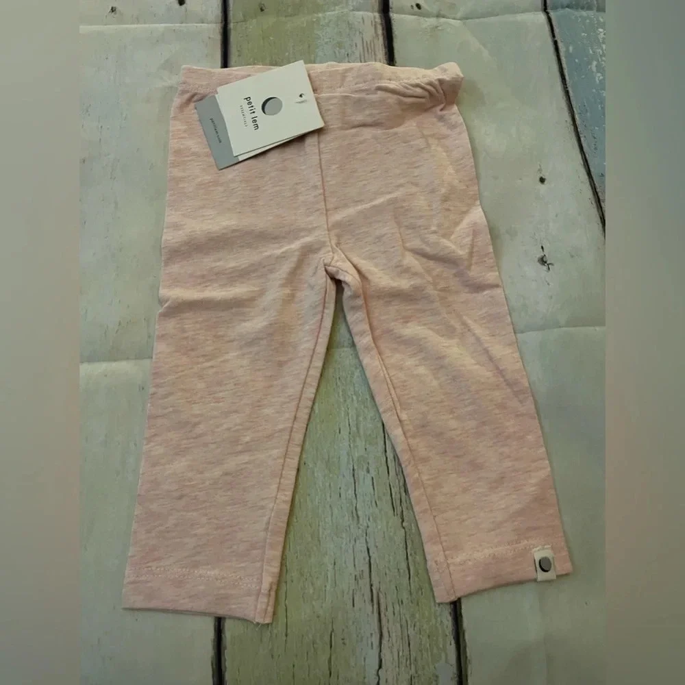 PETIT LEM Solid Knit Leggings, Pink, 9 months, NWT